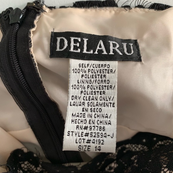 Black + Nude Lace Dress - Picture 3 of 3